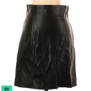 Bb Dakota High Waisted Faux Leather Mini Skirt Size 4